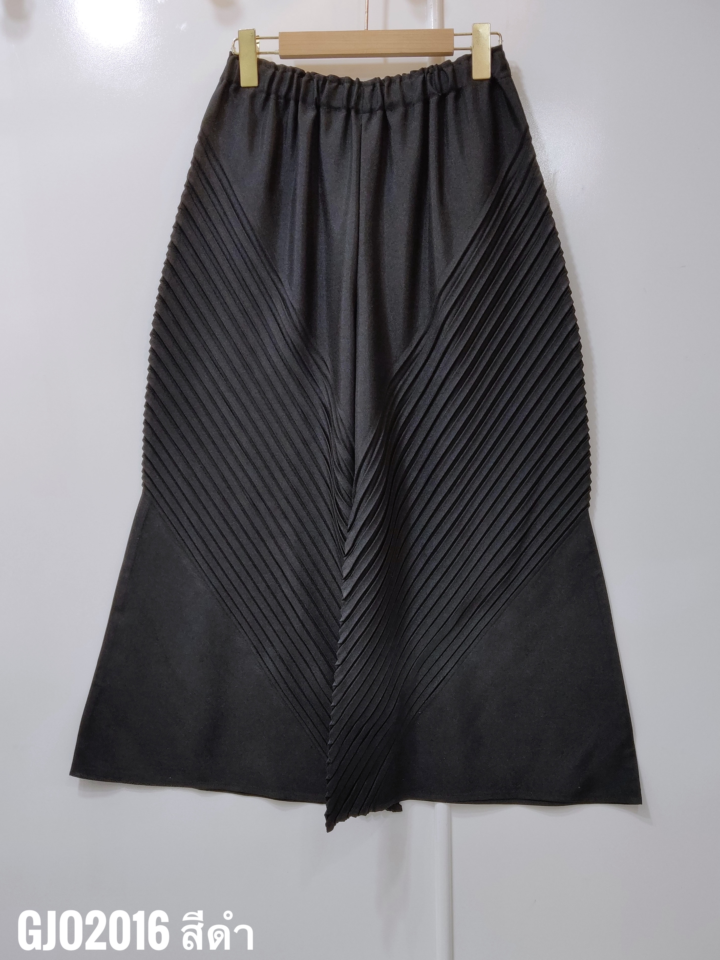 ปรับราคาลง20%!! เอวถึง37สะโพก44ยาว36นิ้ว ผ้าไม่ยืด! 2MUAY รุ่น GJO2016 กางเกงอัดพลีทคุณภาพ CHIC DIAGONAL PLEATED PANTS 7 สี FREE SIZE