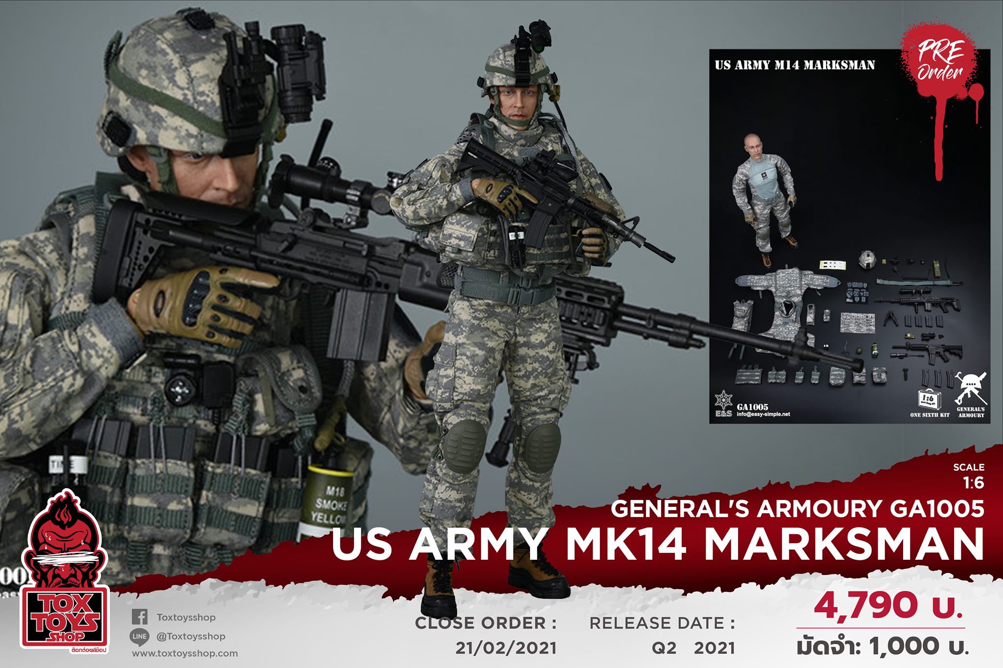 [สั่งจอง]General's Armoury GA1005 1/6 : US ARMY MARKSMAN