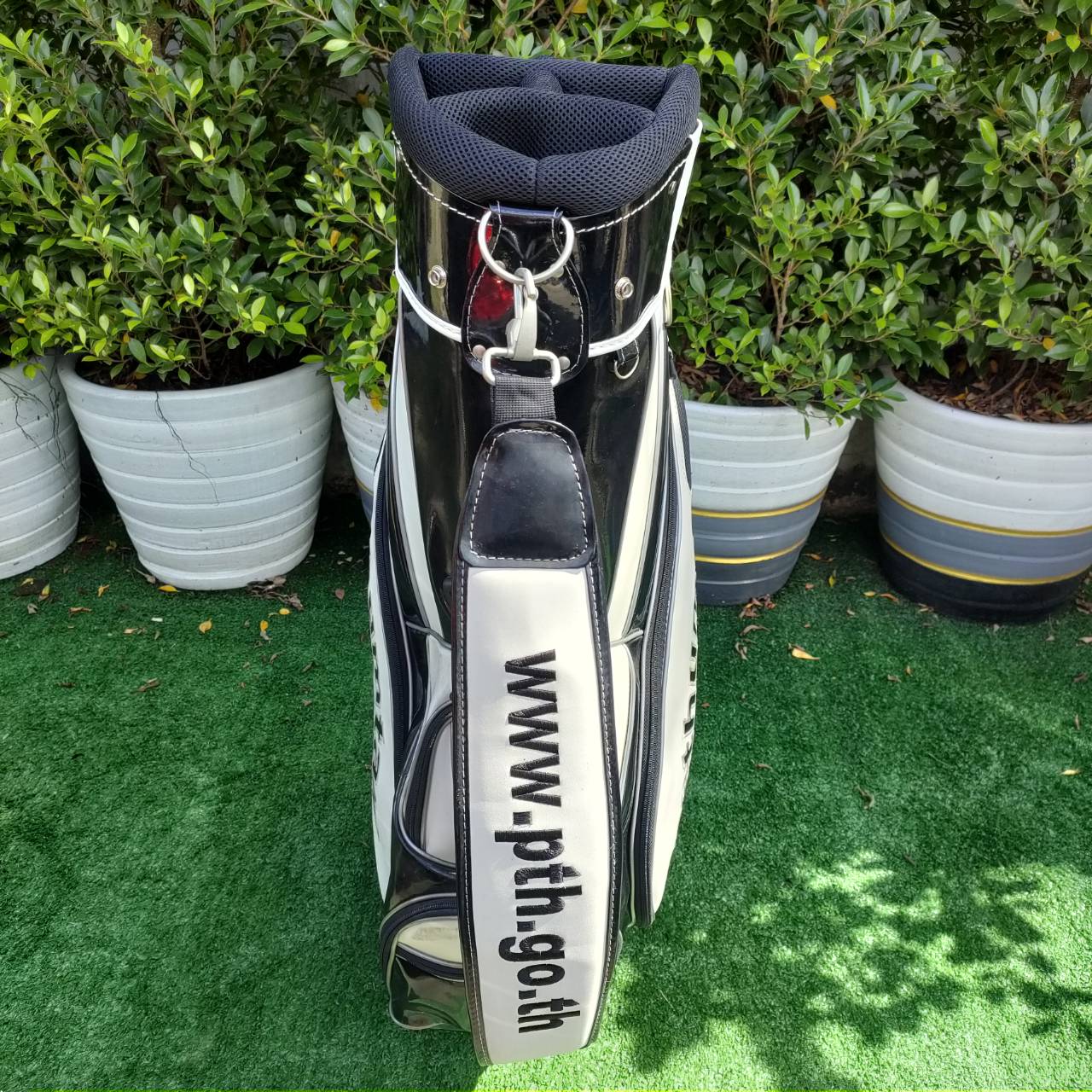 ถุงกอล์ฟมือสอง PATHUMTANI ถุงทัวร์ใบใหญ่ 9 นิ้ววัสดุหนังดี มือสองสภาพสวยครับ