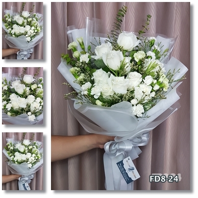 FD8-24 : ช่อกุหลาบขาว
