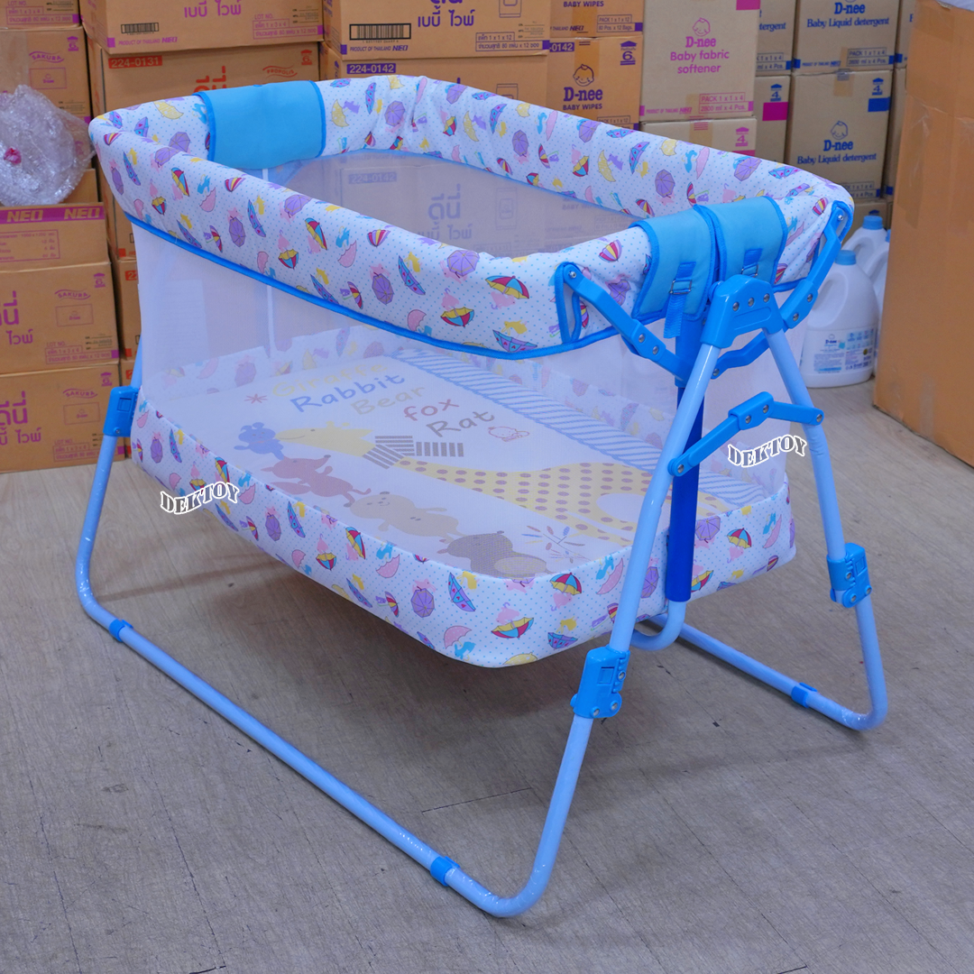 BABY CRADLE Cradleworld เปลเด็ก เปลไกวเด็กขนาดใหญ่ C015 สีฟ้า