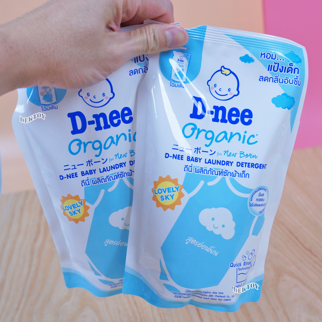 D-nee ดีนี่ น้ำยาซักผ้าสำหรับเด็กดีนี่นิวบอร์น กลิ่น Lovely Sky สีฟ้า 550 มล.