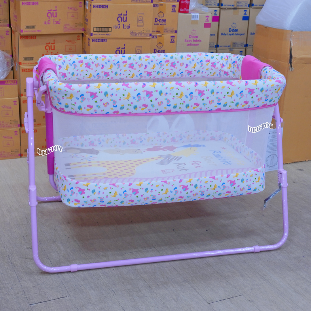 BABY CRADLE Cradleworld เปลเด็ก เปลไกวเด็กขนาดใหญ่ C015 สีชมพู