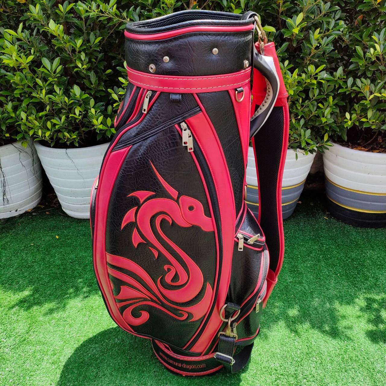 ถุงกอล์ฟ SAMURAI -DRAGON มือสอง ของแท้ ถุง Tour 9 นิ้ว ใบกำลังดีไม่เทอะทะ ลายสวยมาก