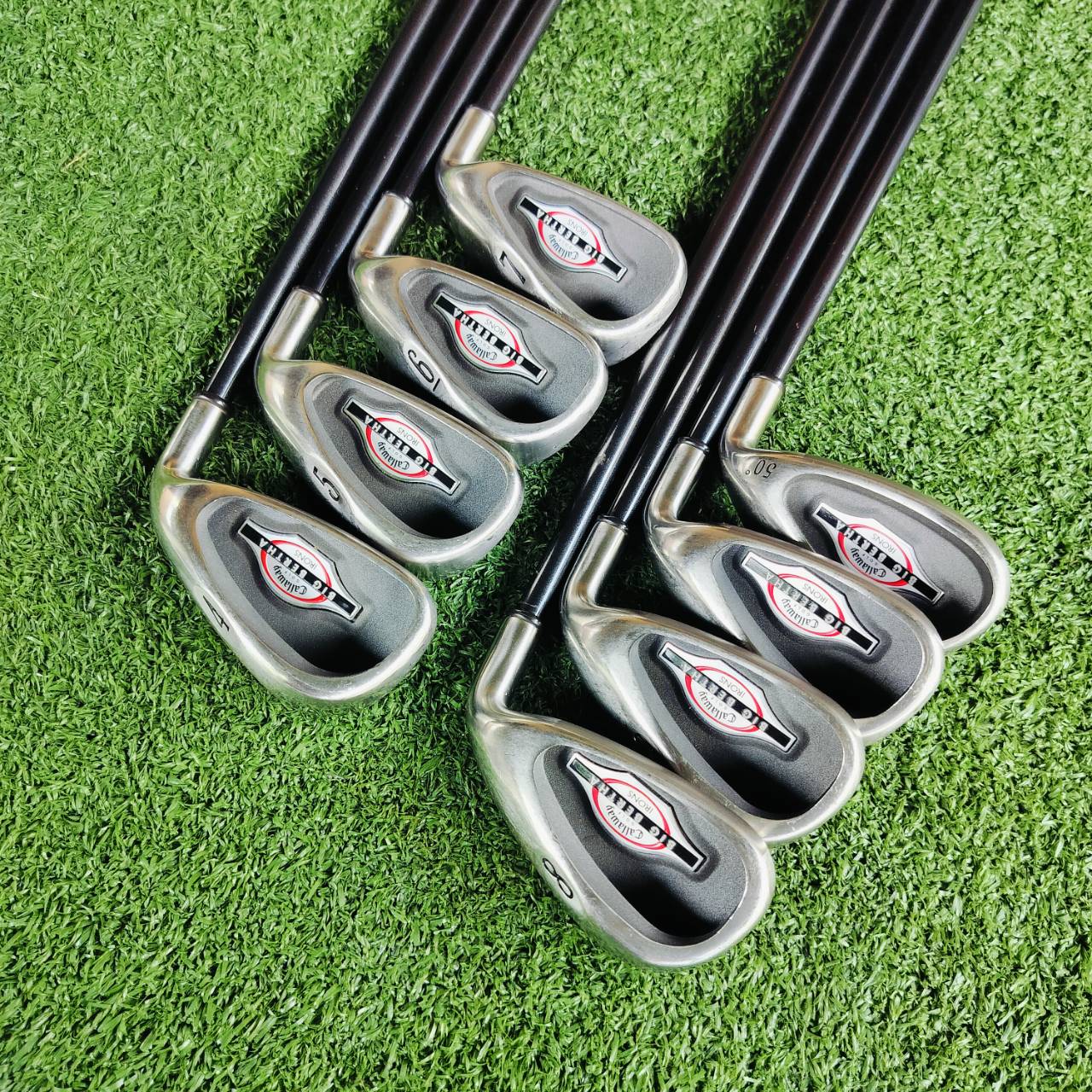 ชุดเหล็ก Callaway BIGBERTHAR สภาพสวยมากๆ เดิมๆ ทุกเหล็ก รูปทรงสุดคลาสสิค ก้านเจาะทะลุ ผ่าแฉกเป็นเอกลักษณ์ของ Callaway ไม้กอล์ฟพรีเมี่ยมมือสอง ของแท้ By NakaraLuxurious
