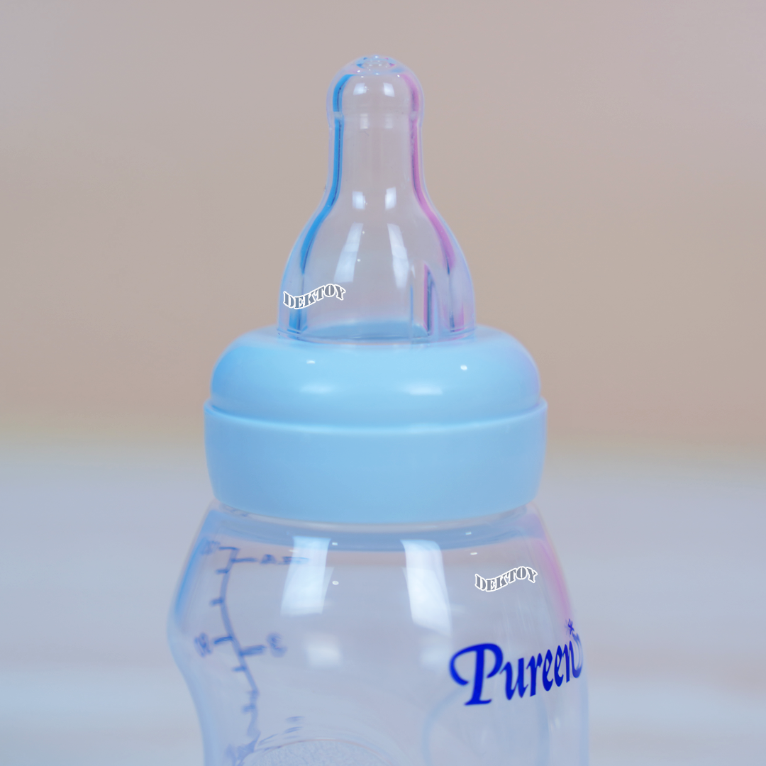 Pureen ขวดนมเพียวรีนจับถนัดมือ PPคอมาตรฐานแพ็ค3ขวดจุกนุ่มAnti-colic Grip grow