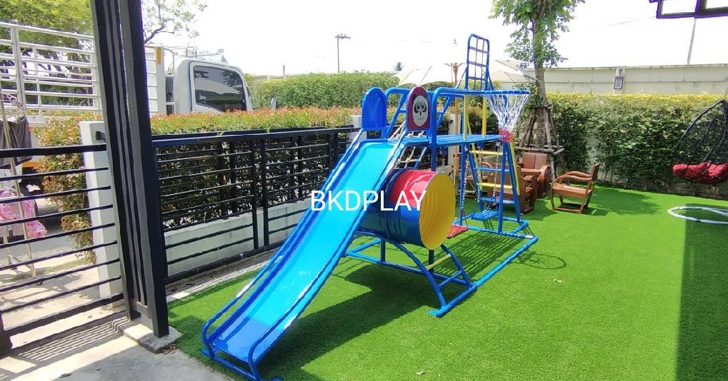 ชุดรวม H เครื่องเล่นสนามแบบเหล็ก ประกอบด้วยสไลเดอร์ชิงช้าปีนป่ายแป้นบาส (ถักเล็ก) , เครื่องเล่นสนามกลางแจ้ง , OutdoorPlayground,ผลิตเครื่องเล่นสนาม,เครื่องเล่นงบสพฐ.ประชารัฐ ราคาโรงงาน