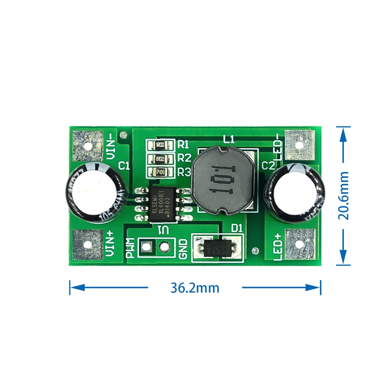 โมดูลขับ LED ด้วยการคงกระแส (CC) 1W LED driver 350mA PWM dimming input 5-35V DC-DC constant current module