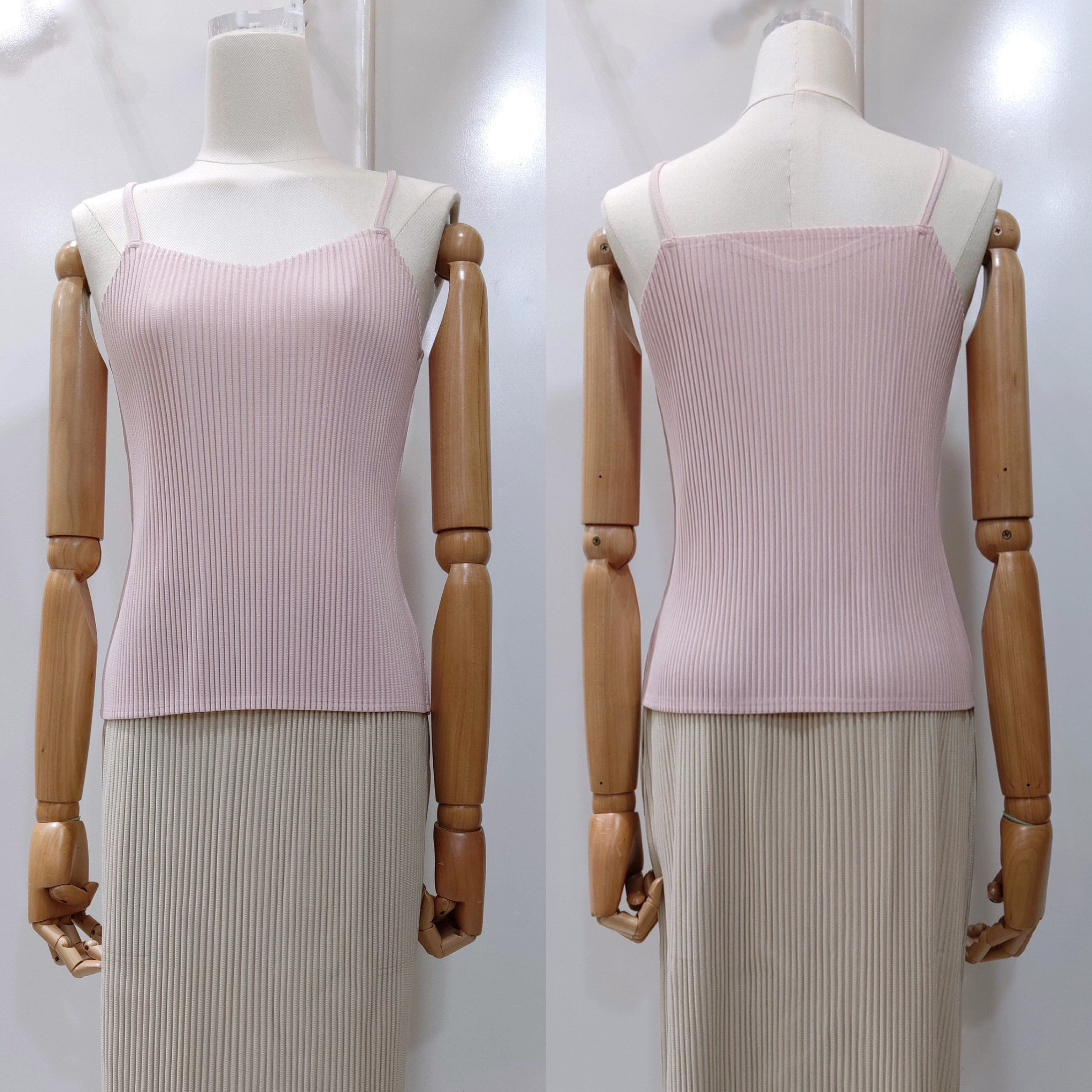 ปรับราคาลง20%!! 2MUAY BASIC รุ่น GJO1290 เสื้อพลีทคุณภาพ THICK CAMISOLE PLEATED TOP 9 สี FREE SIZE