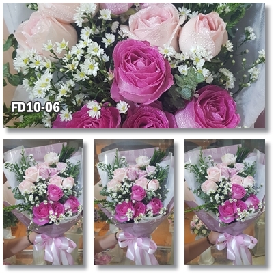 FD10-06 : ช่อกุหลาบชมพู