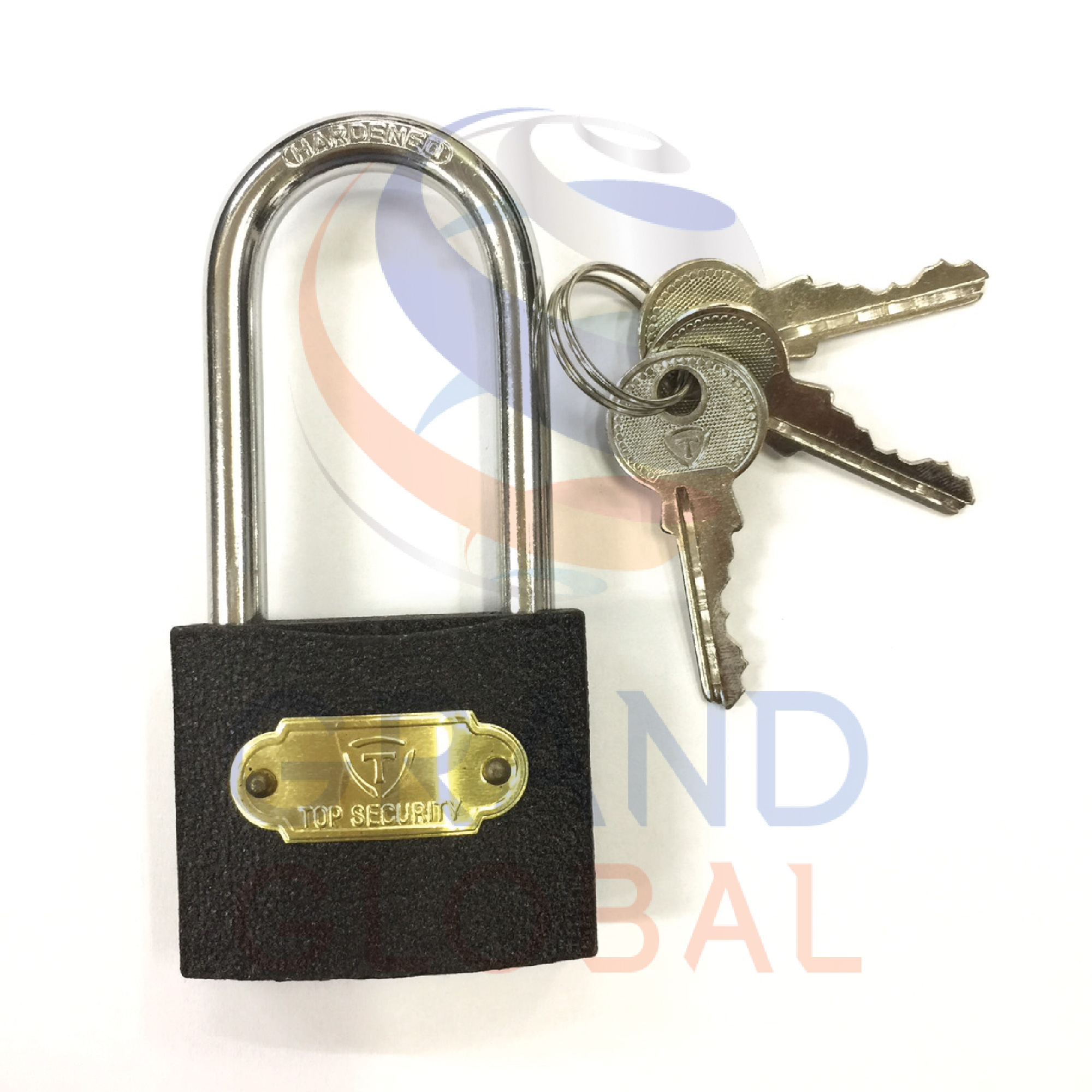 SOLID กุญแจสปริงดำ 50 mm. คอยาว กุญแจดำ กุญแจเหล็กดำ กุญแจคล้อง กุญแจบ้าน กุญแจ ล็อค แม่กุญแจดำ