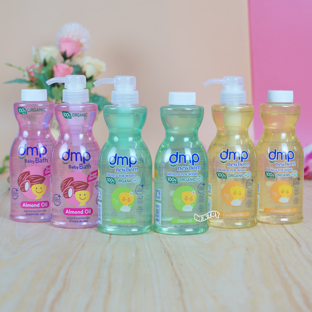 1 แถม1 DMP newborn ออร์แกนิค สบู่เหลวอาบน้ำสระผมสำหรับเด็กแรกเกิด 450 มล.แถม 450 มล.