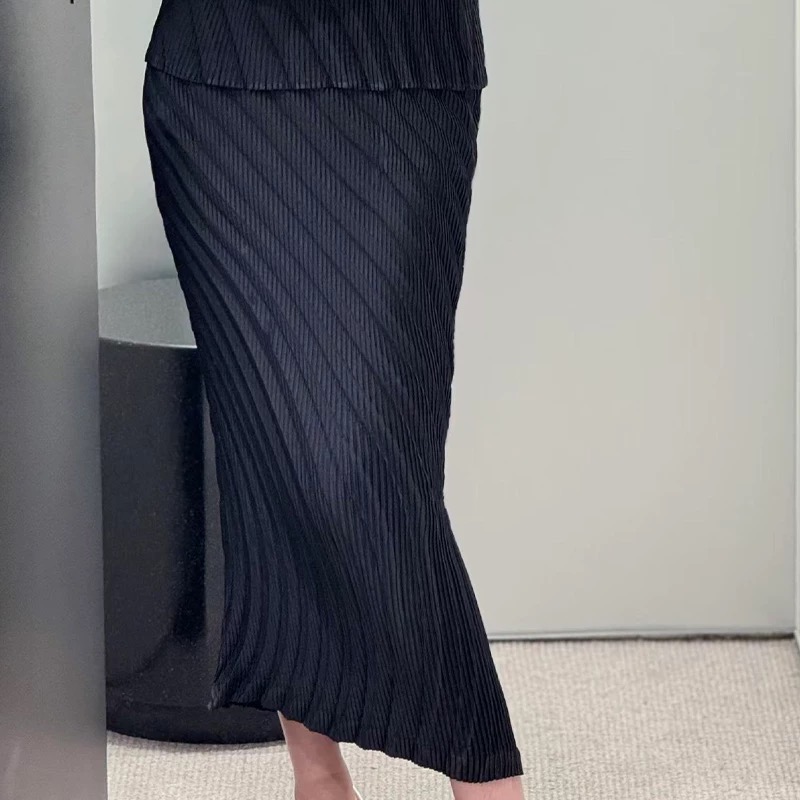 ปรับราคาลง20%!! ยาว 32นิ้ว 2MUAY รุ่น CX01621S กระโปรงอัดพลีทคุณภาพ PENCIL CIRCLE PLEATED SKIRT 4 สี FREE SIZE