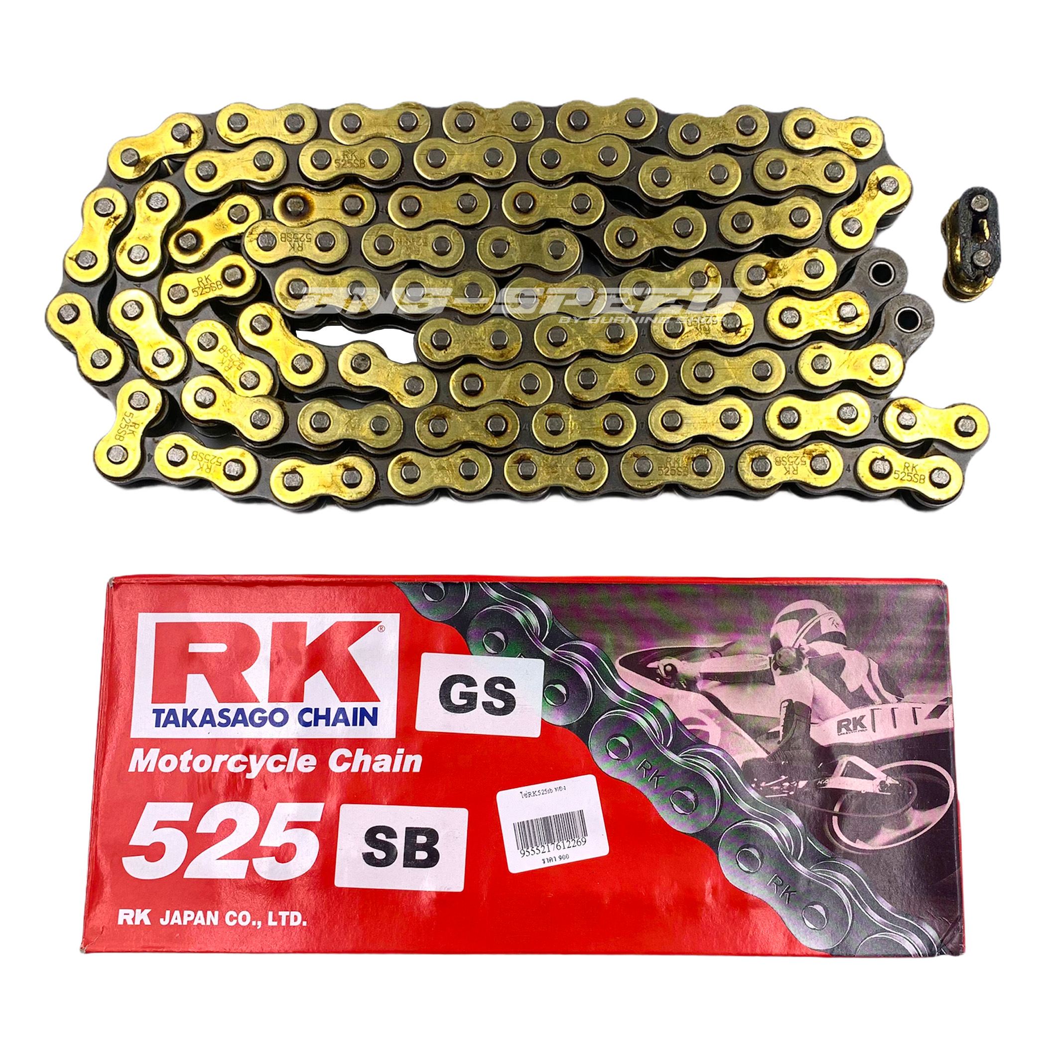 โซ่ RK 525SB 120L สีทอง (ข้อต่อ : แบบกิ๊บล็อค)