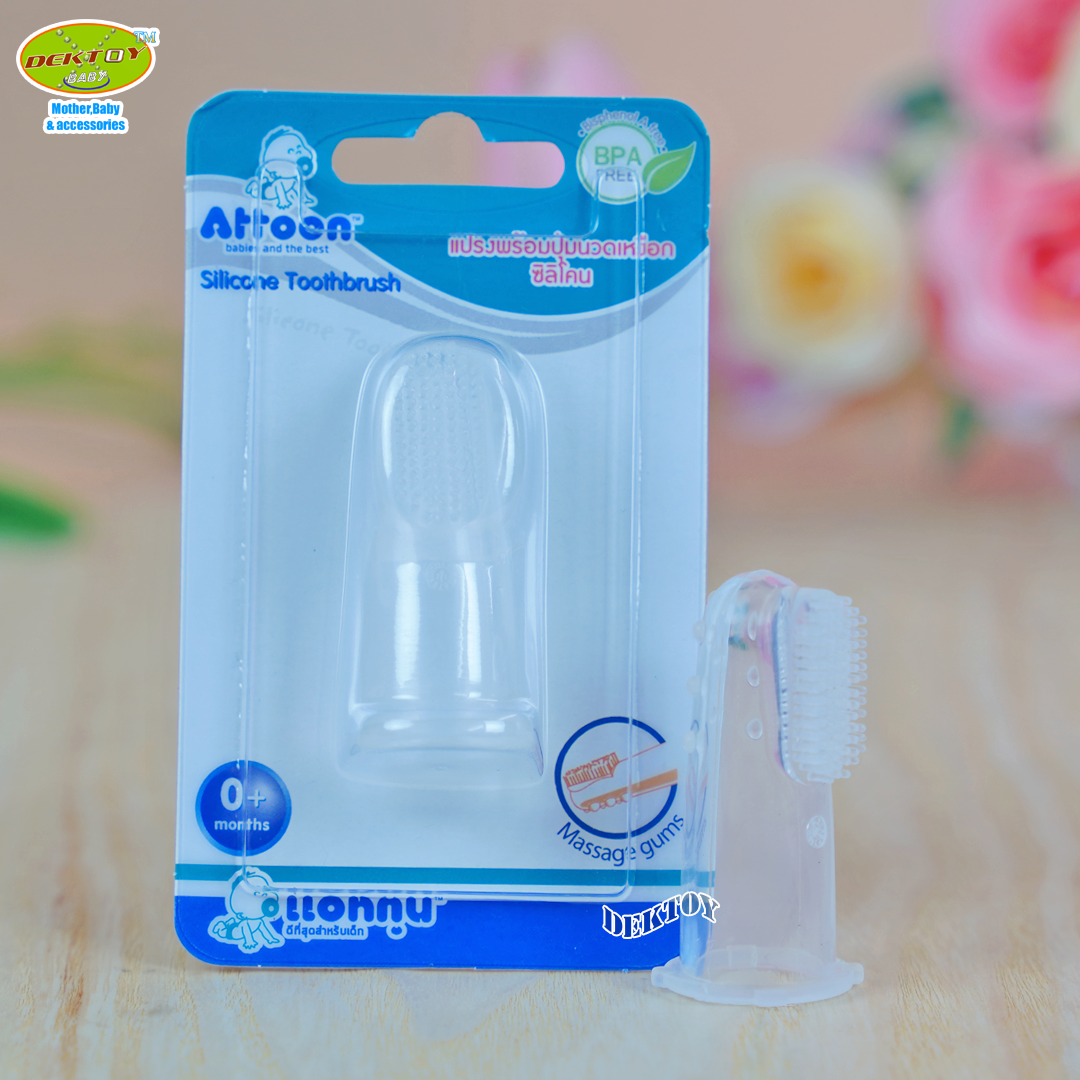 Attoon แอทตูน แปรงซิลิโคนนวดเหงือก ทำความสะอาดช่องปาก