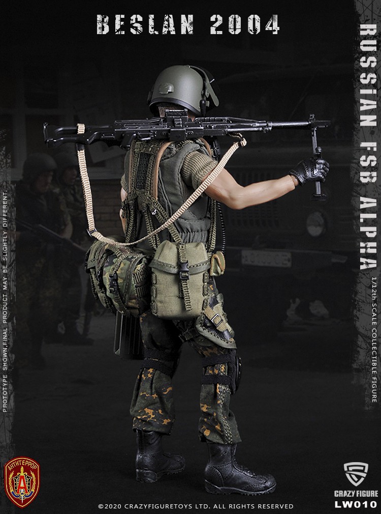 [สั่งจอง] Crazy Figure LW010 1/12 Russian alpha special forces machine gunner