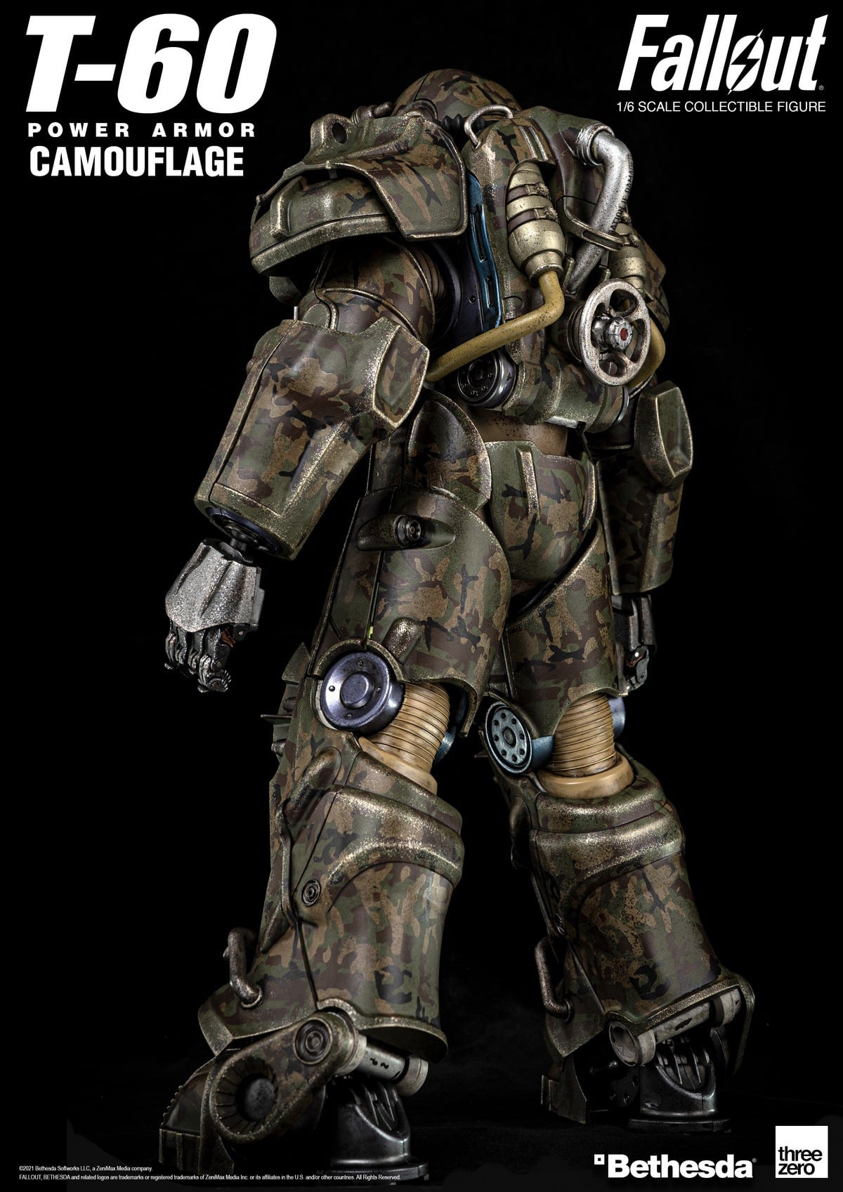 [สั่งจอง]ThreeZero 3Z0178 1/6 : Fallout - T‐60 Camouflage Power Armor