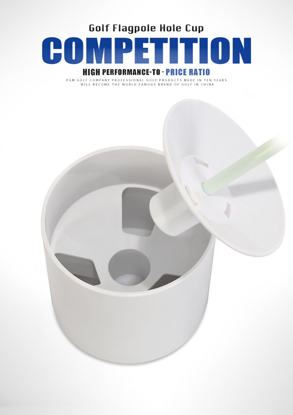 พร้อมส่งจากไทย Golf Hole Cup And Flag หลุมกอล์ฟพร้อมก้านธง PGM DB001-6-9 ขนาด 81.5* 10.7 CM. ( 1 ชิ้น / PCS. )