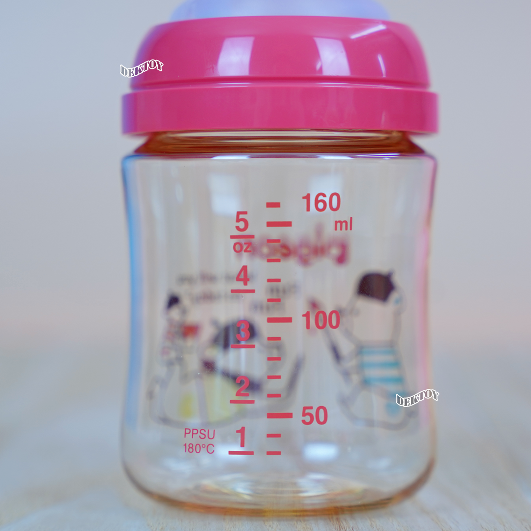 PIGEON พีเจ้น ขวดนมพีเจ้นสีชา Limited PPSU 5 ออนซ์ 160 มล. คอกว้างแพ็ค3ขวด ลาย Animal