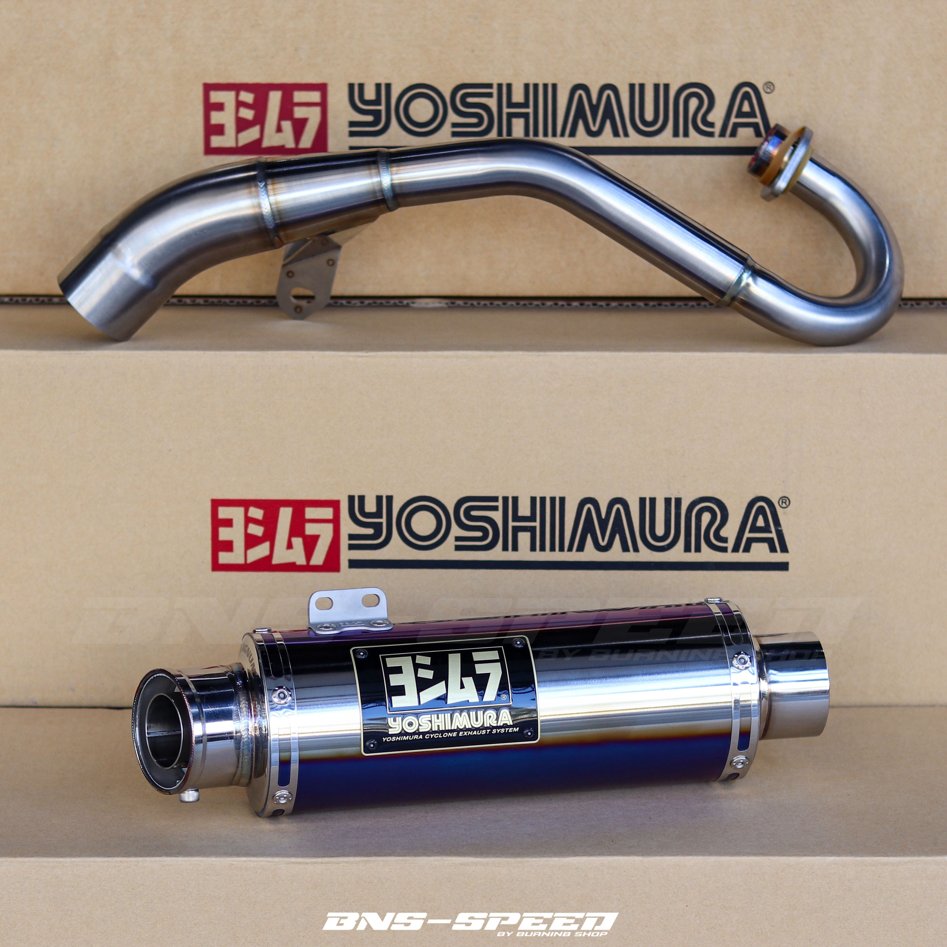 ท่อ Yoshimura GP-Magnum Monkey125 Gen2 Type-Up Full System Titanium Blue