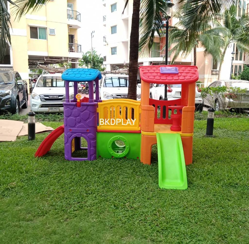 บ้านน้อย2ชั้นหลากสี บ้านสไลเดอร์ สไลเดอร์พร้อมปีนป่าย บ้านสไลเดอร์ของเล่น บ้านน้อยสองชั้น สไลเดอร์บ้าน,กระดานลื่น , เครื่องเล่นสนามในร่ม กลางแจ้ง kidszone พร้อมส่ง