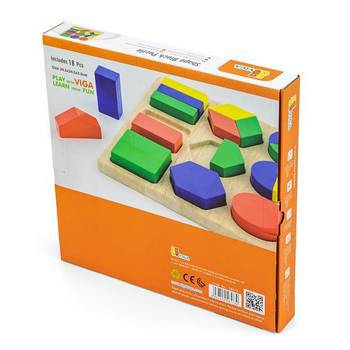 ปริศนาบล็อกประกอบรูปร่าง ,ของเล่นไม้, ของเล่นเสริมพัฒนาการ, ของเล่นเด็กอนุบาล, สื่อการสอนเด็กอนุบาล วัสดุและสี ปลอดภัยต่อเด็ก มีมาตรฐาน มอก. ตามที่ สพฐ. กำหนด