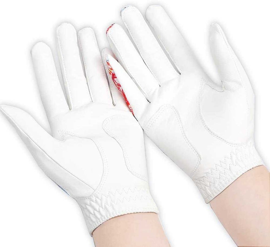 WOSOFE Women Golf Gloves Sheepskin Non Slip Model 9HL ถุงมือกอล์ฟผู้หญิง หนังแกะสุดนุ่ม และยืดหยุ่น ระบายอากาศได้ดี ไม่อับชื้น ไม่ลื่น หนึบมือมาก ( 1 pair. )