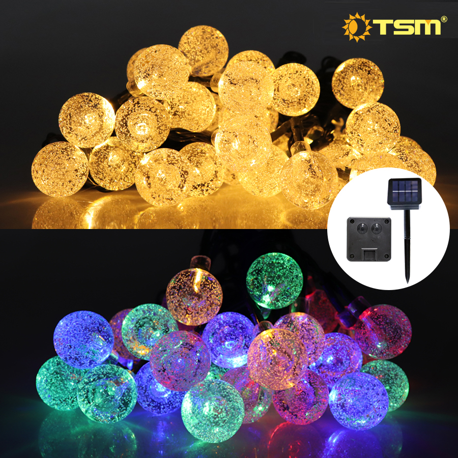 ไฟประดับ ไฟตกแต่ง โซล่าเซลล์ 30LED 8โหมด ยาว 6.5-10 เมตร กันน้ำ ไฟแต่งสวน ใช้พลังงานแสงอาทิตย์