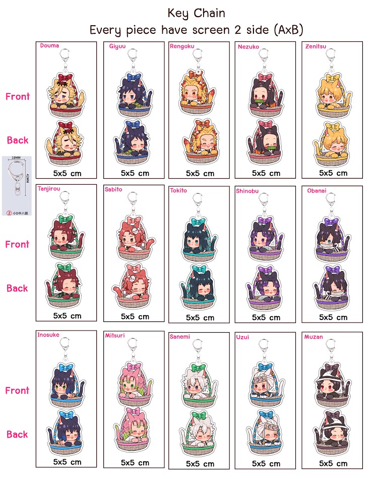 [In Stock] Cat Baskets Kimetsu no yaiba : *Acrylic Keychain*
