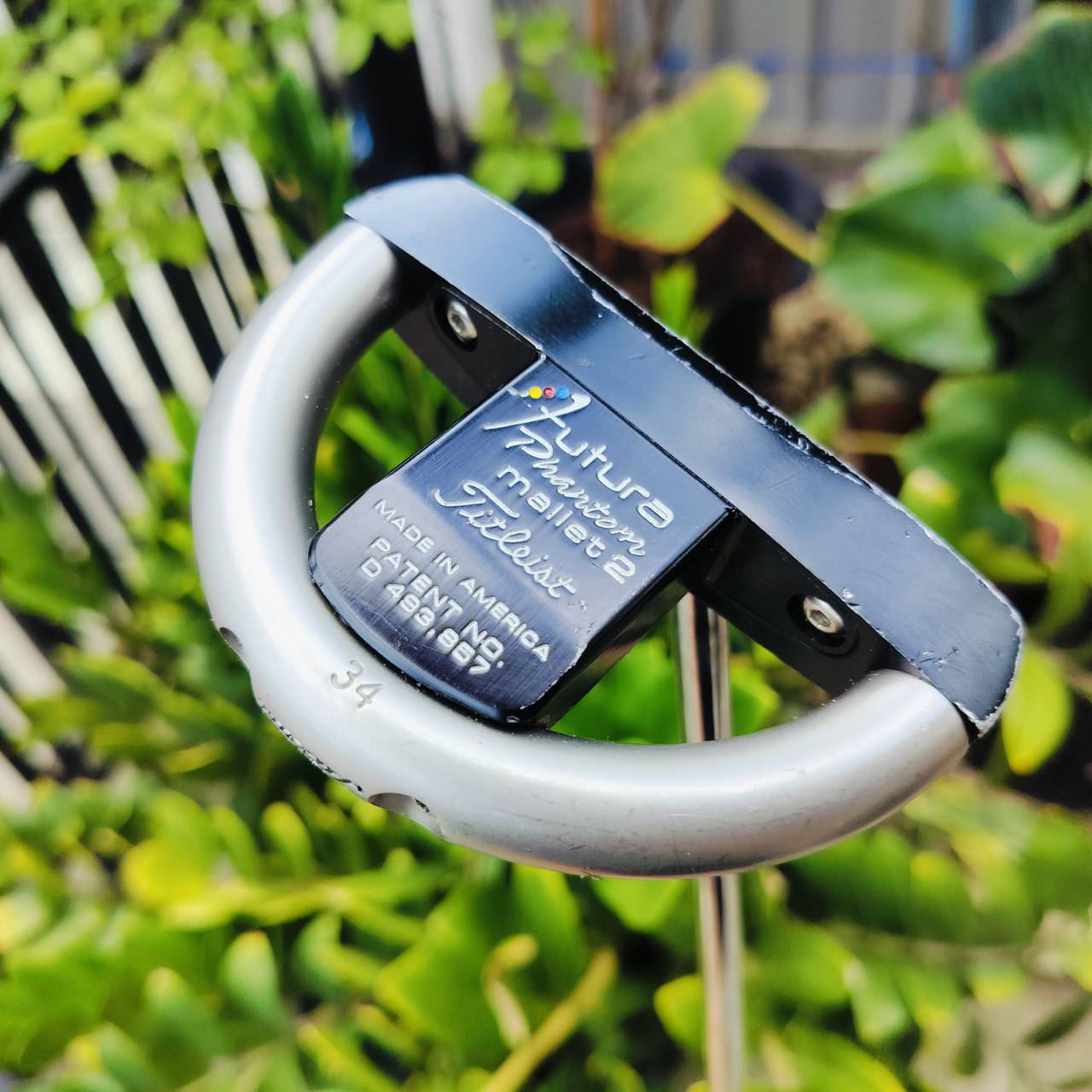 PUTTER TITLELIST SCOTTY CAMERON FUTURA PHANTOM MALLET2 ความยาว 34 นิ้ว ทรงมอลเล็ตชดเชยความผิดพลาดสูง พัตต์ตรงมาก หน้า MILLED สวยมาก เกาะไลน์มาก COVER แท้เดิม ไม้กอล์ฟพรีเมี่ยมมือสอง ของแท้ By NakaraLuxurious