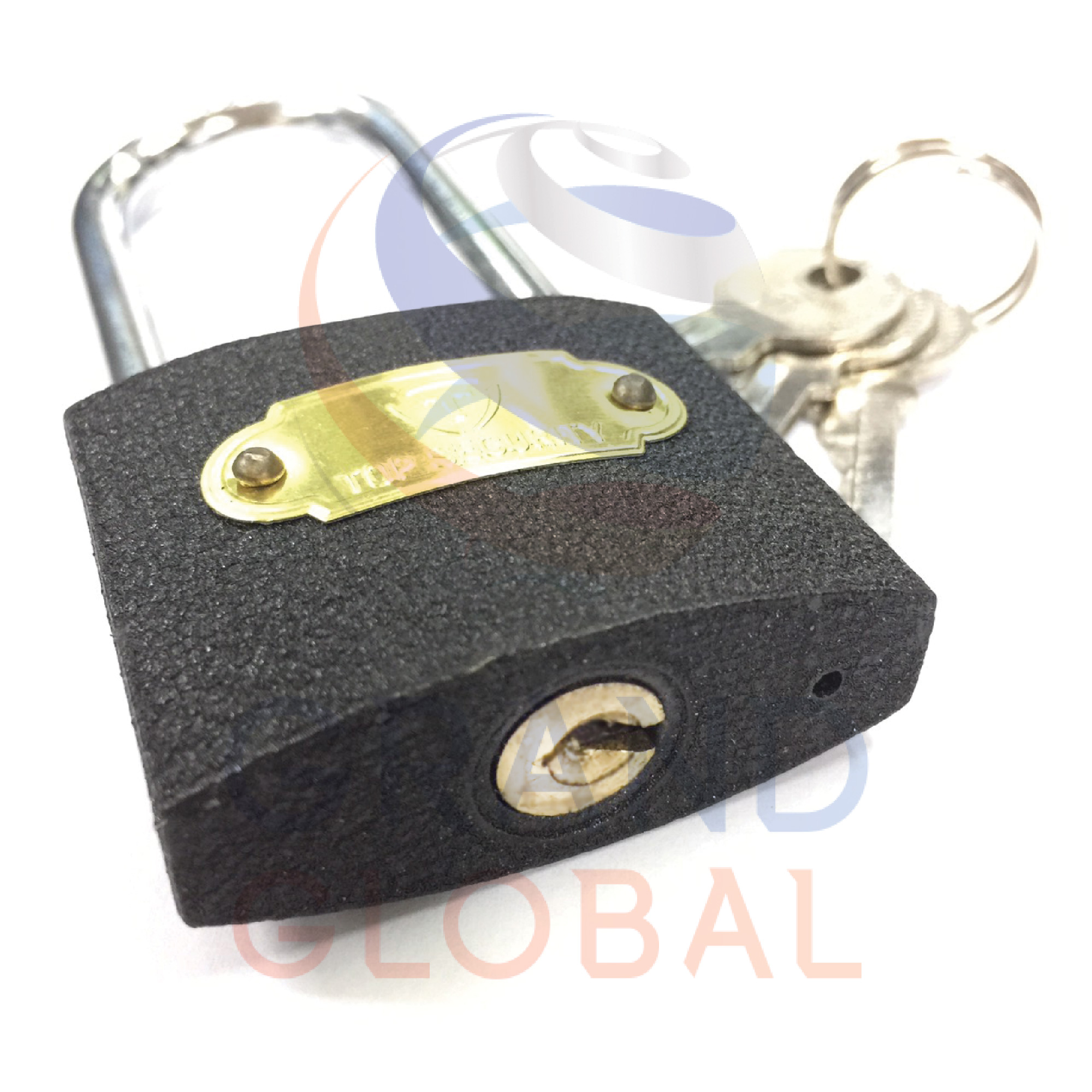 SOLID กุญแจสปริงดำ 50 mm. คอยาว กุญแจดำ กุญแจเหล็กดำ กุญแจคล้อง กุญแจบ้าน กุญแจ ล็อค แม่กุญแจดำ