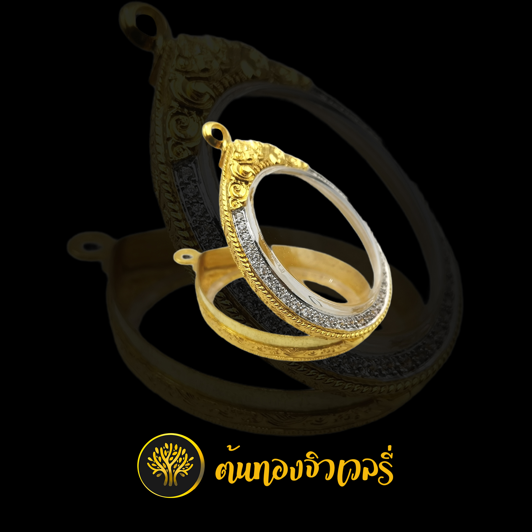 กรอบพระเลี่ยอมทอง ยกซุ้มหัวสิงห์ ข้างฝังเพชรเต็มๆแน่ๆ สวยจัด สวยจริงครับ