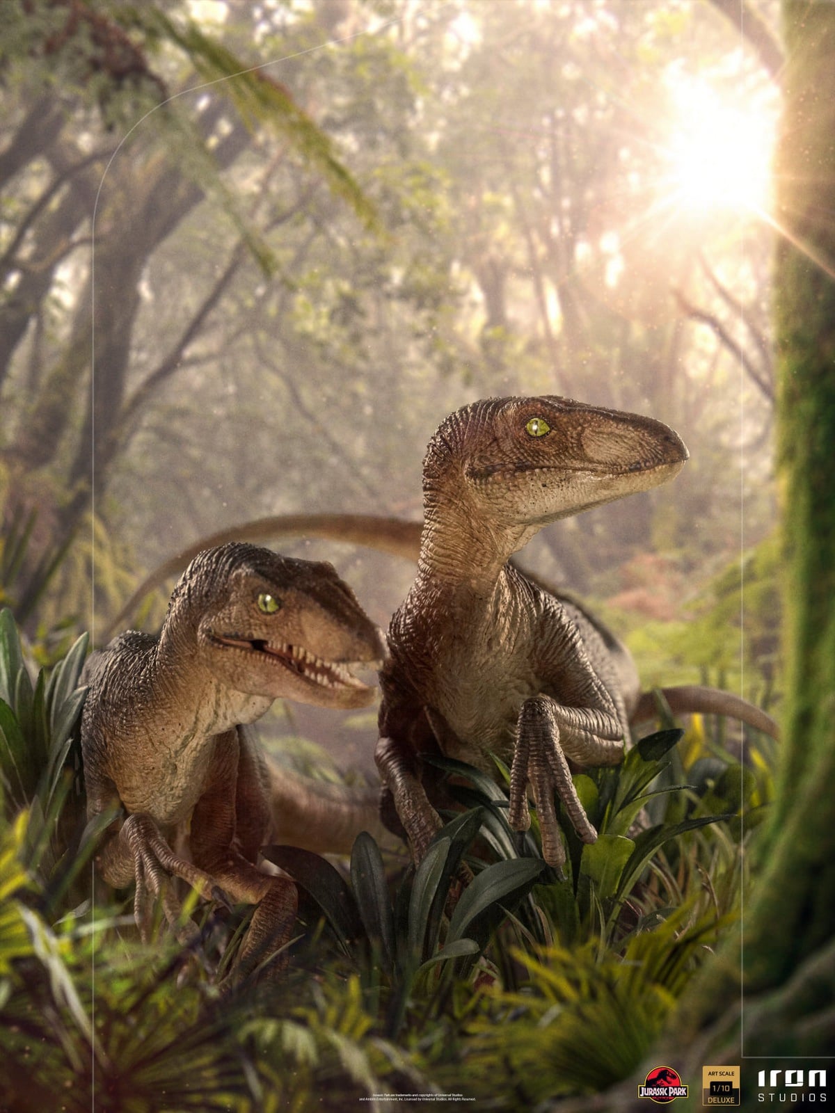 [สั่งจอง]Iron Studio 1/10 : Jurassic Park - Just The Two Raptors