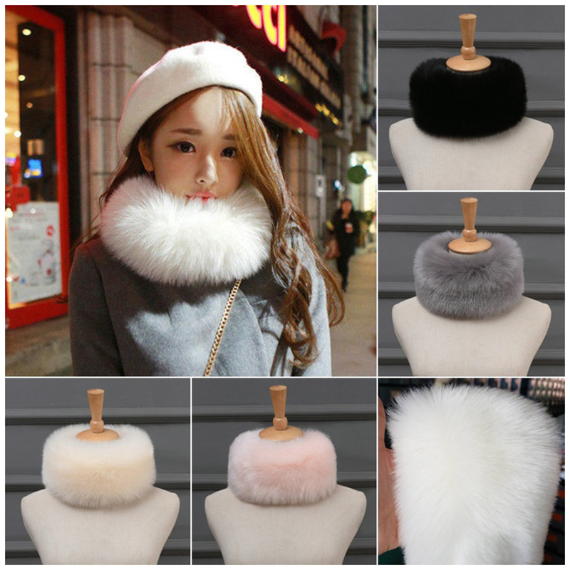 ผ้าพันคอกันหนาว ผ้าพันคอขนเฟอร์ พร้อมส่ง