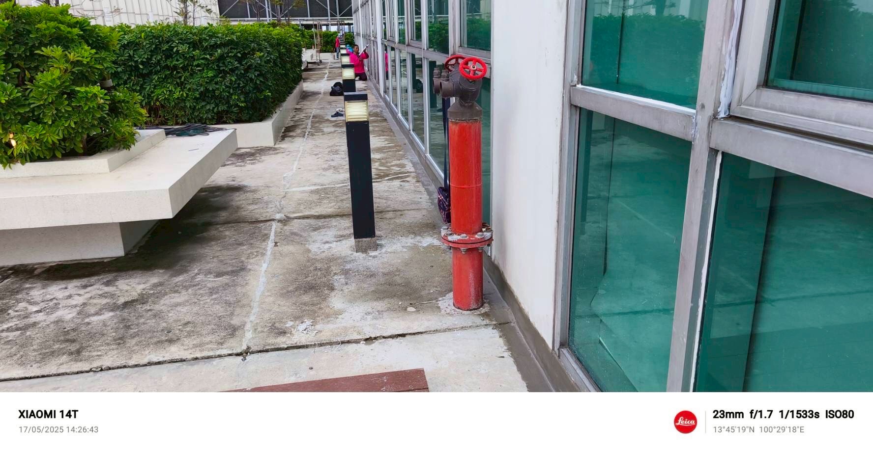 งานแก้ไขน้ำรั่วซึม อาคารนวมิน ชั้น 26 รพ.ศิริราช