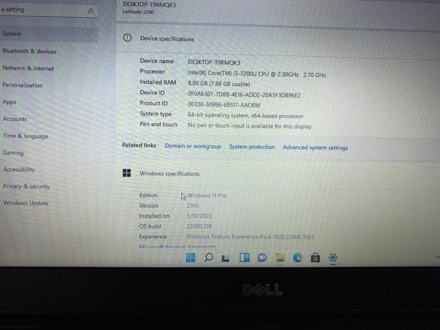 Notebook Dell Latitude 5280