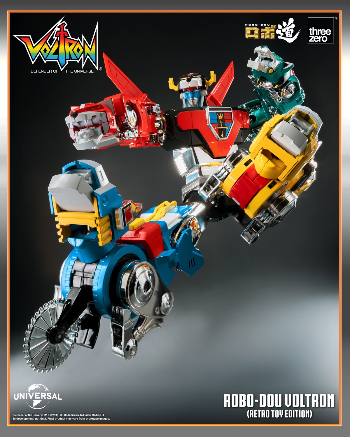 [สั่งจอง]Threezero 3Z09470W0 : ROBO-DOU Voltron (Retro Toy Edition)