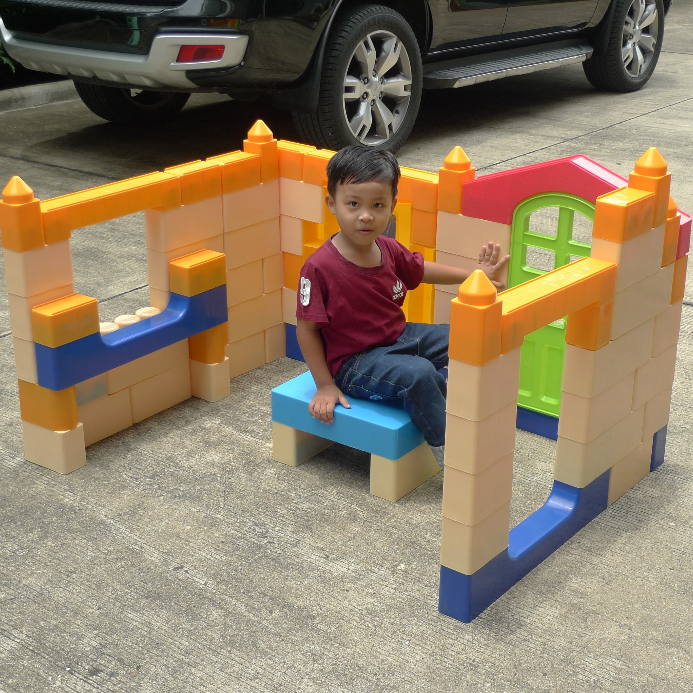 0741 Big Block บล็อกยักษ์ต่อสร้างบ้าน สีพาสเทล ขนาดใหญ่ 75 ชิ้น มีแถมเพิ่มอีก , พลาสติกหนาอย่างดี พร้อมส่ง มีจำกัด ราคาโรงงาน