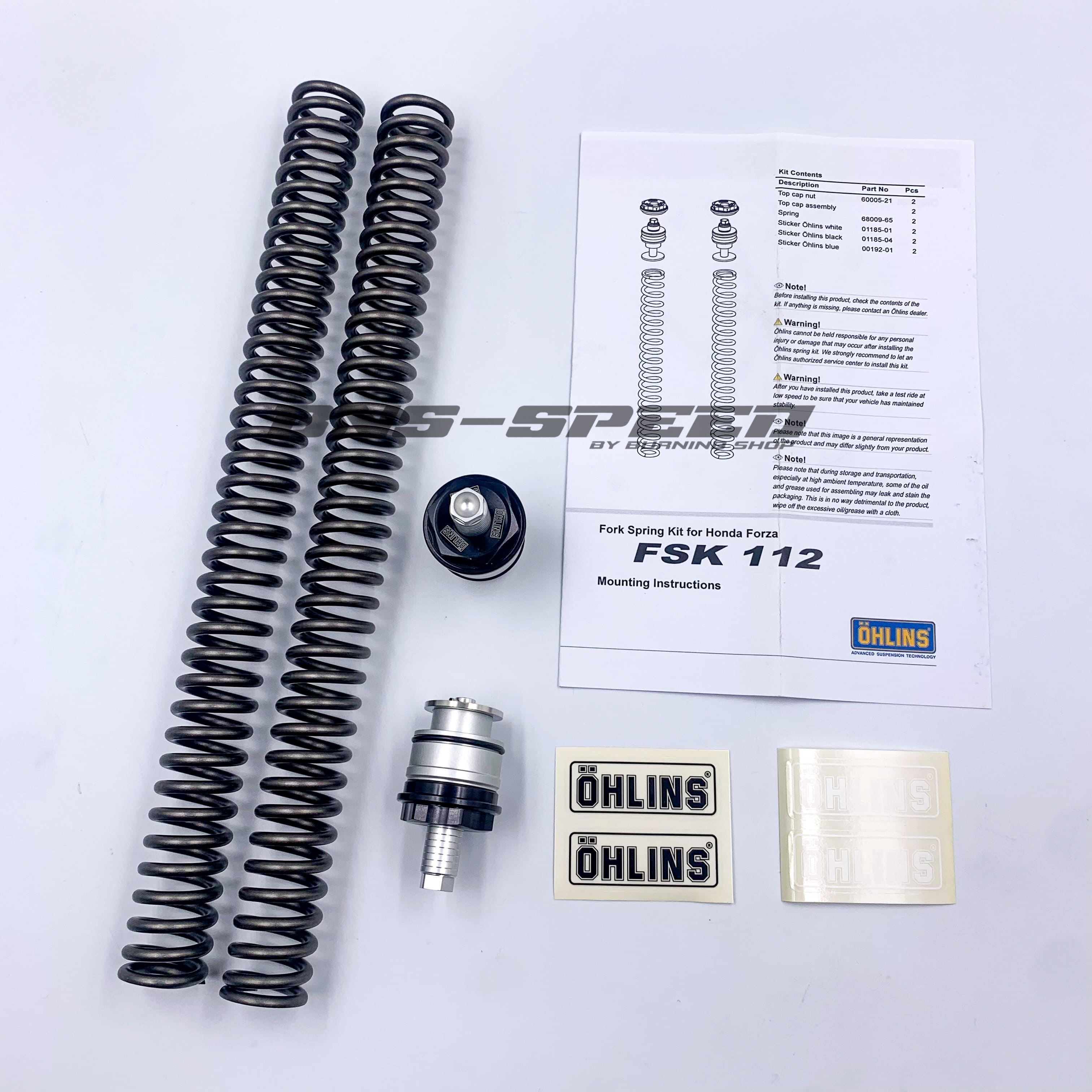 สปิงโช๊คหน้า Ohlins Forza 300 (FSK 112)