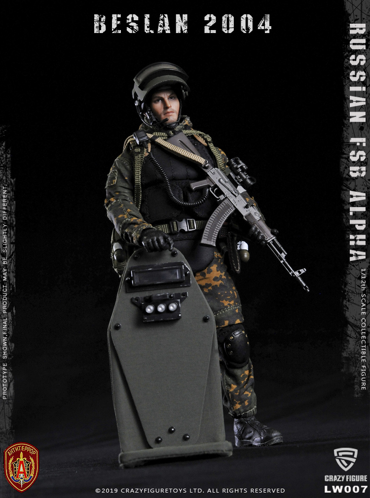 [สั่งจอง] Crazy Figure LW007 1/12 Russian Alpha Special Forces Heavy Shield