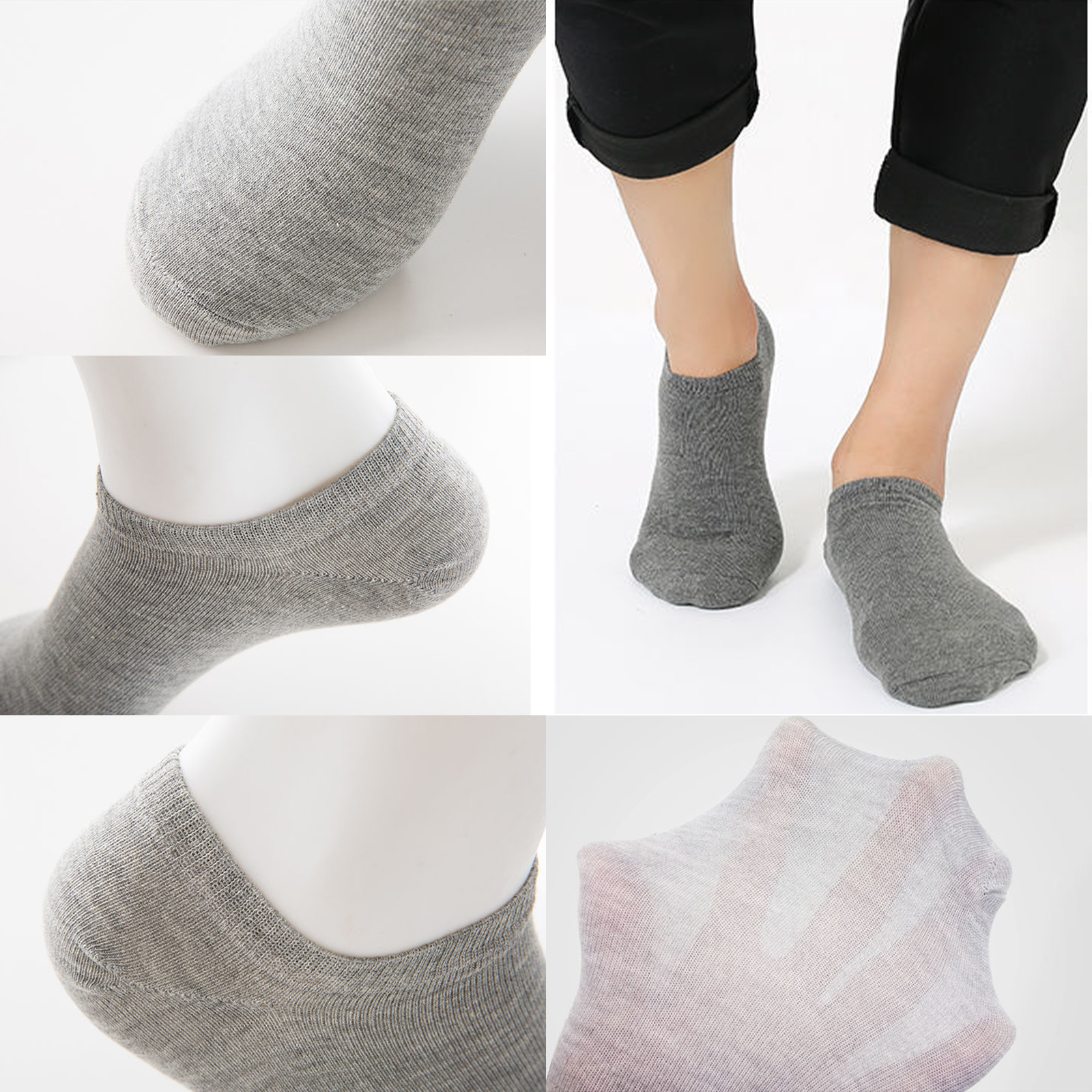 ถุงเท้าผู้ชาย ใต้ข้อเท้า FreeSize สีพื้น 1คู่(2ข้าง) ถุงเท้าผ้าฝ้าย ระบายอากาศดี ลดกลิ่นอับ