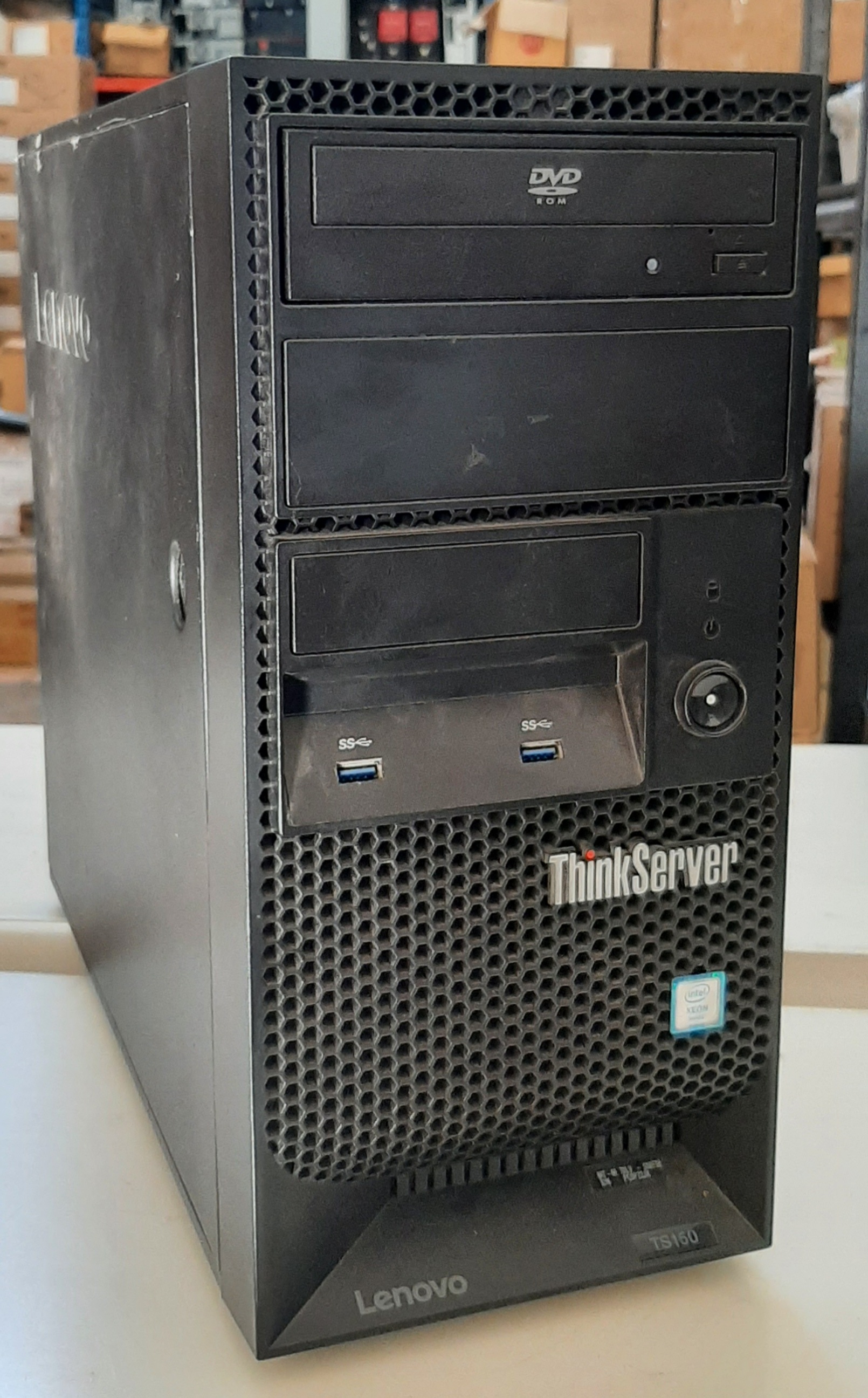 เซิร์ฟเวอร์ Tower มือสอง สภาพดี ประกันร้าน 1 เดือน Lenovo Think TS150 (CPU E3-1225 Ram8GB HDD1TB x2)