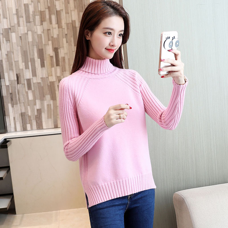 เสื้อคอเต่า เสื้อไหมพรม สเวตเตอร์เนื้อผ้าทอหนานุ่ม ใส่สบายไม่คัน (มี 5 สี)