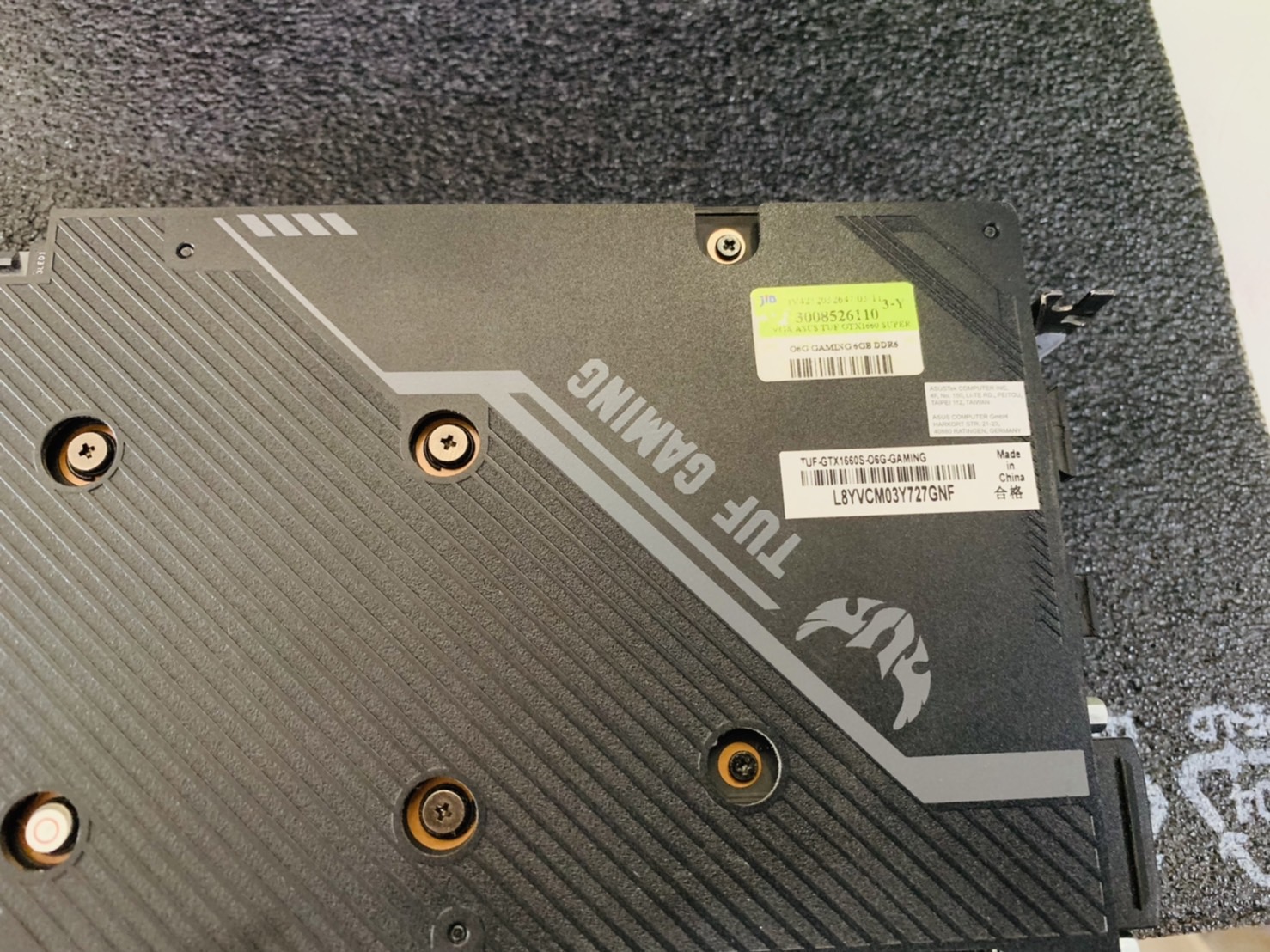 การ์ดจอ ASUS TUF GTX1660 SUPER O6G GAMING 6GB DDR6 ประกันเหลือ 2023/11