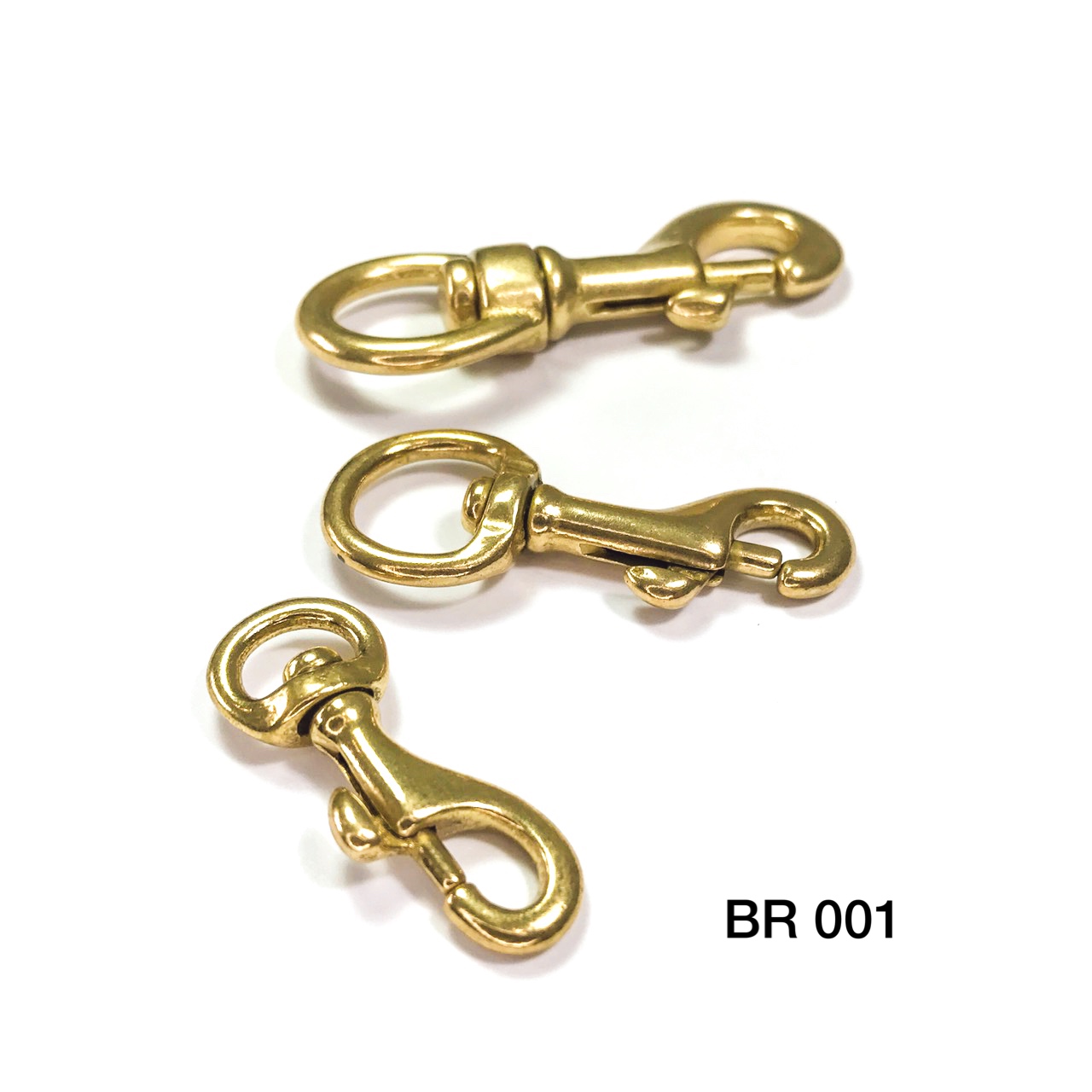 BR001 ตะขอกระเป๋า ตะขอคอหมาทองเหลืองแท้อะไหล่ทองเหลืองแท้ *** ราคาต่อชิ้น***