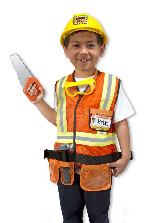 ชุดแฟนซีก่อสร้าง ส่งเสริมการรู้จักทำงาน รู้จักอาชีพ Construction Role Play Costume Melissa&Doug, ของเล่นเสริมพัฒนาการ, ของเล่น