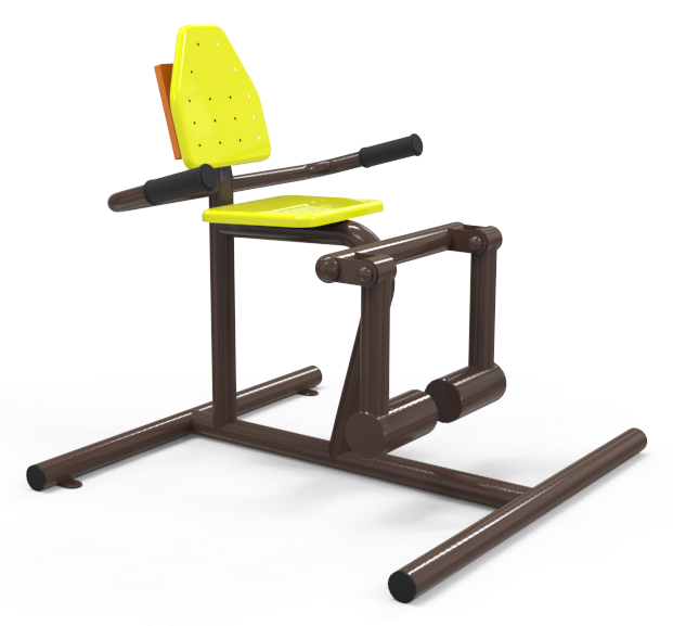 เครื่องออกกำลังกายกลางแจ้งผู้ใหญ่,บริหารขา-ข้อเข่า (แบบขาแกว่งสลับยกน้ำหนัก),ลานกีฬาอเนกประสงค์ ,สวนสาธารณะ ,เทศบาล ,หมู่บ้าน ,ผลิตในไทย ,สั่งทำตามสีที่ต้องการได้ ขนาด 60x100x80 ซม.