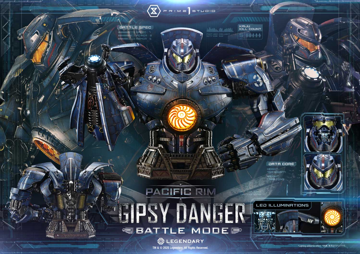 [สั่งจอง]Prime 1 Studio LSPACRIM-02 : Gipsy Danger Battle Mode (Pacific Rim)