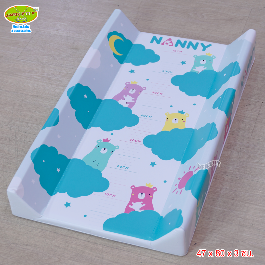 Nanny เบาะรองเปลี่ยนผ้าอ้อม รุ่นพรีเมี่ยม ลายใหม่ล่าสุด พร้อมแถบวัดส่วนสูง 6001