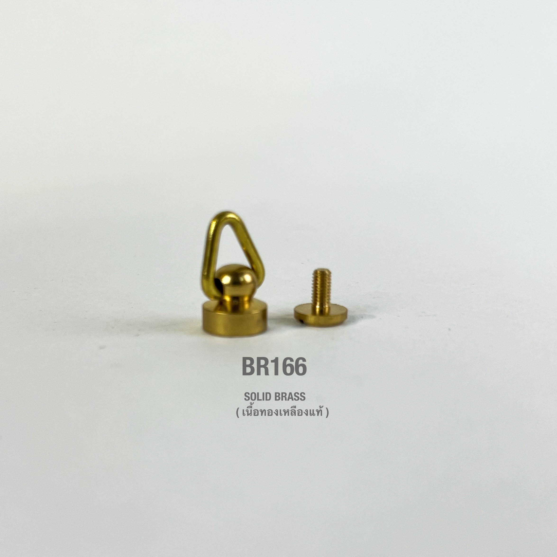 ฺBR166 ห่วงเรดมูน ห่วงสามเหลี่ยมขนาดเล็ก**ราคาต่อชิ้น หูกระเป๋า อะไหล่ทองเหลืองแท้